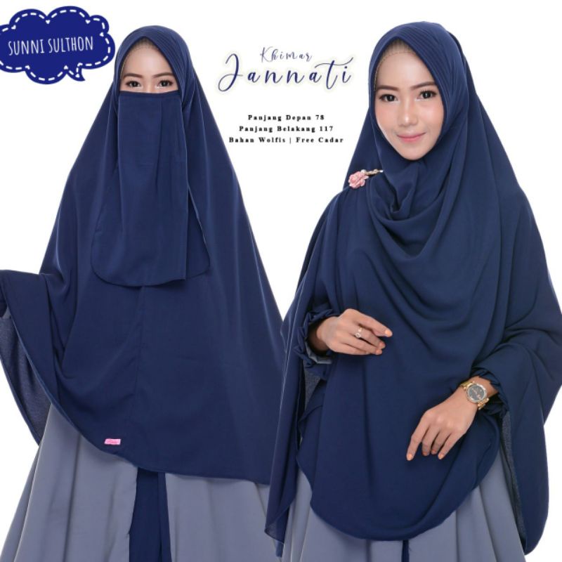 KHIMAR JANNATI FREE TUTUP CADAR READY STOK BANYAK WARNA