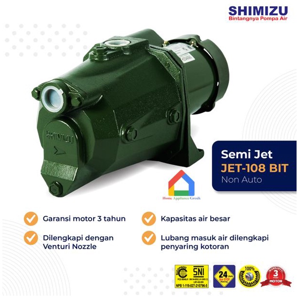 Pompa Air Semi Jet Shimizu Jet 108 BIT / Shimizu SemiJet108BIT