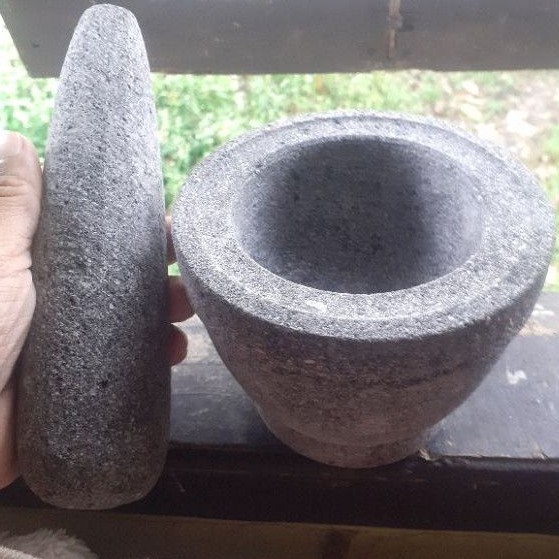 LUMPANG ALU BATU ALAM 13CM X 10CM SOUVENIR PAHAT BATU MUNTILAN MAGELANG TERMURAH