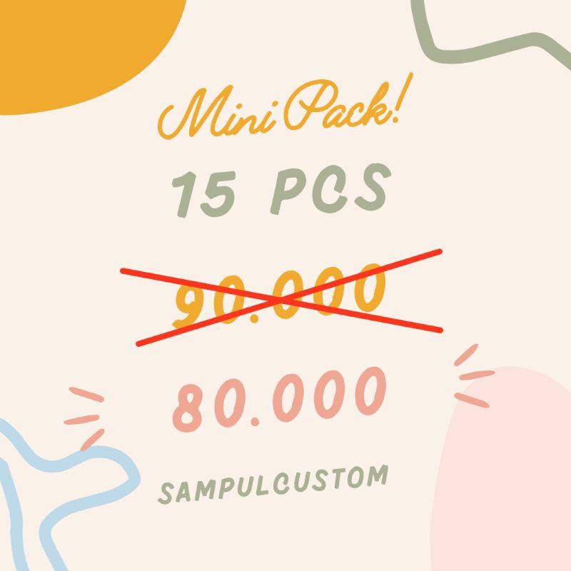 

MINI PACK 15 PCS SAMPUL BUKU CUSTOM
