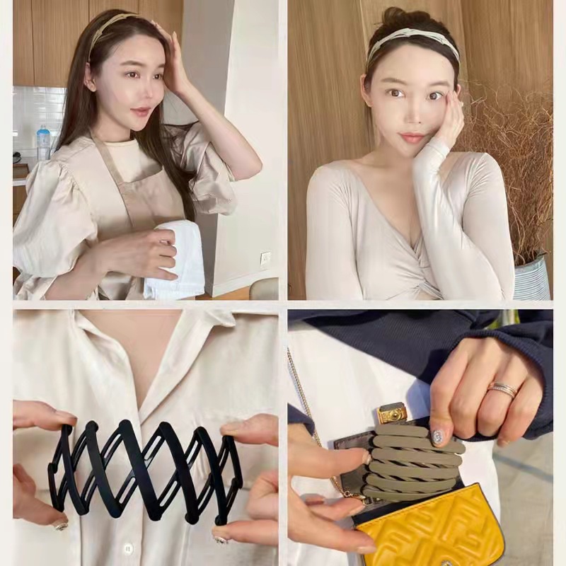 cod☜☞ready Bando Lipat Doff untuk Pria Wanita Gaya Korea Magic Golded Hairband / Bando Lipat lagilaku