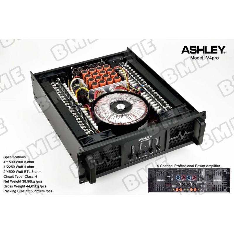 Power 4 Channel Ashley V4Pro V4 Pro V 4Pro V 4 Pro Original