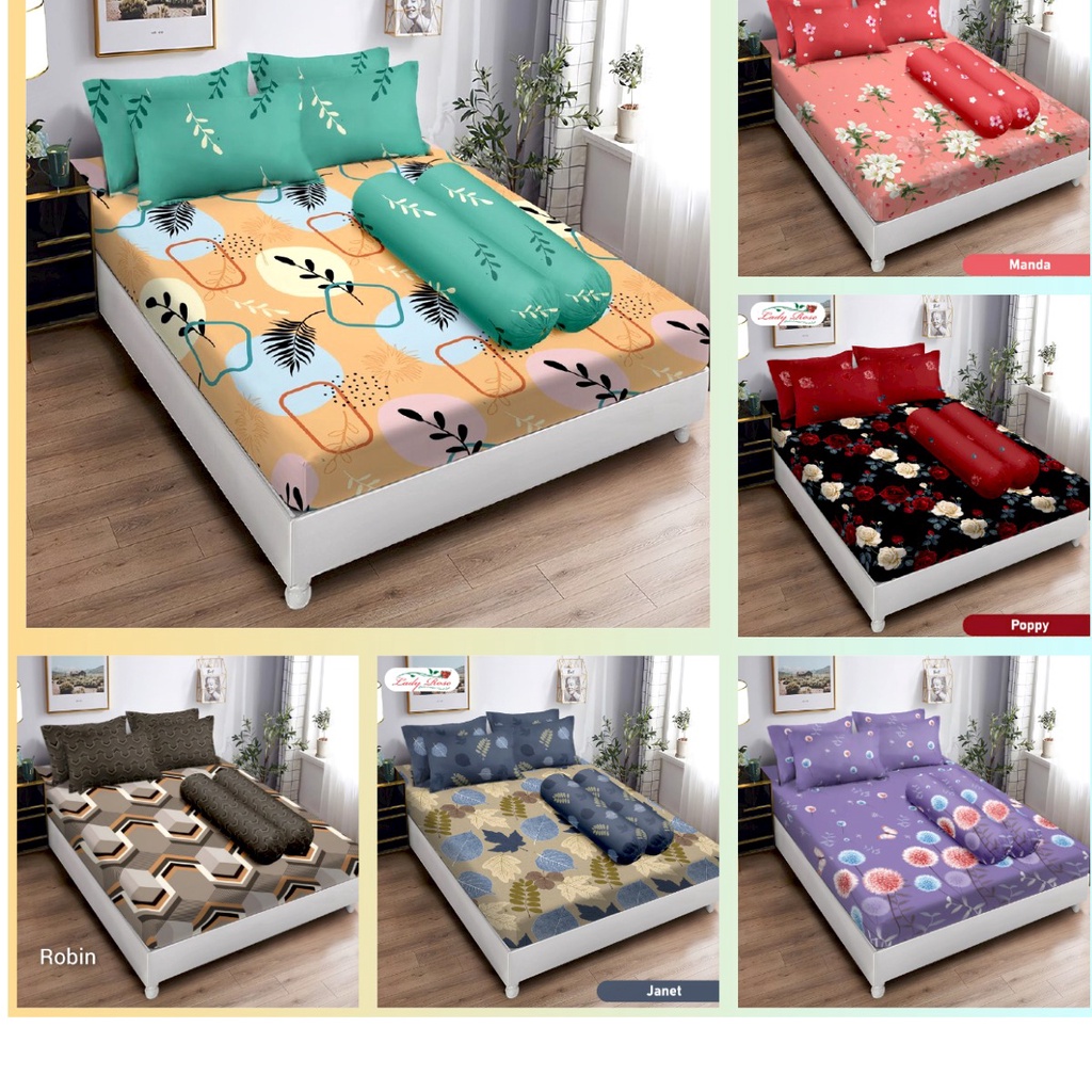 Jual Sprei Seprai Lady Rose ranjang 180 / Seprei King 180 Lady Rose New