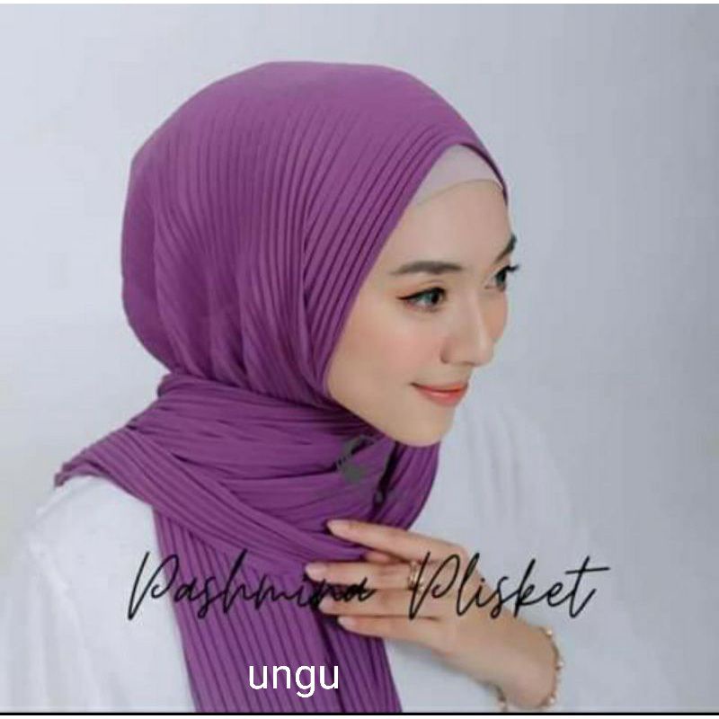 Pashmina Plisket ceruty babydol/FULL Plisket tanpa garis tengah