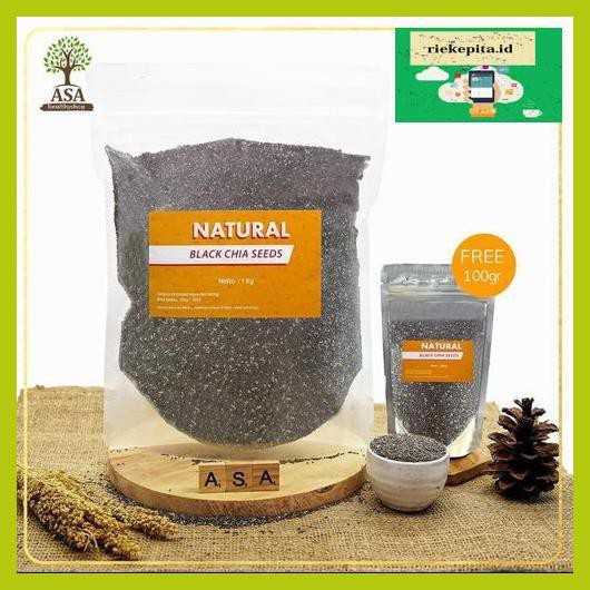 

5Yer67R- Natural Chia Seed 1Kg Free 100Gram T7Rty67-