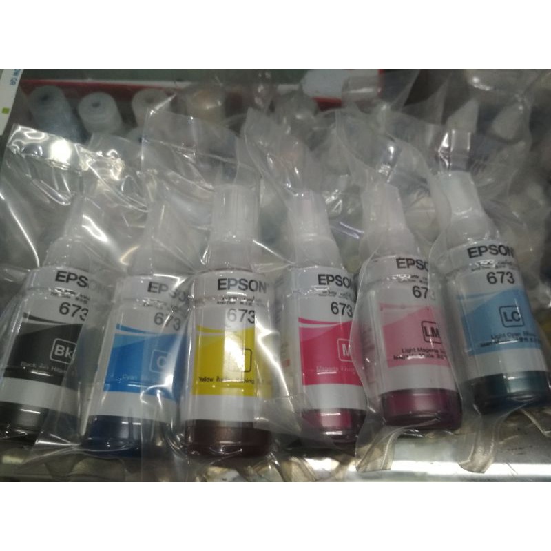 1set tinta refil epson 673 L800 L805 L850 L1800 1390