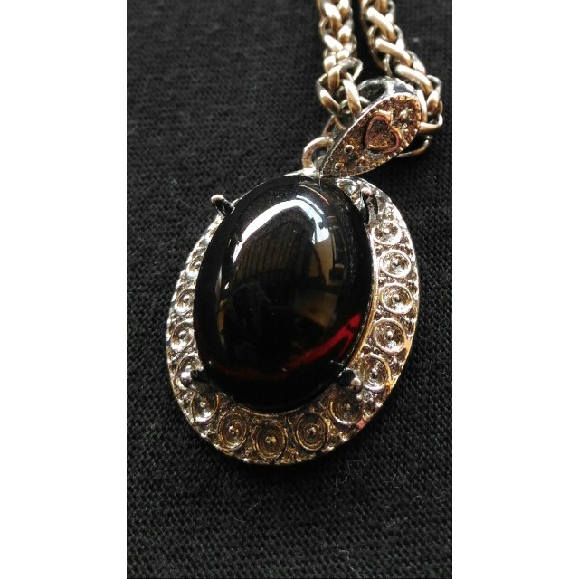 LIONTIN + KALUNG TITANIUM BATU AKIK KECUBUNG API TOP QUALITY