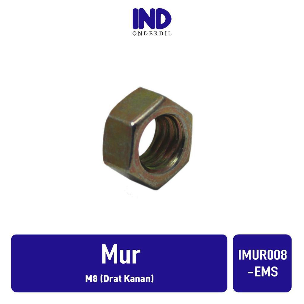 Mur-Nut Emas-Gold M8x6-M 8 x 6-M8-8x6 Drat Kanan