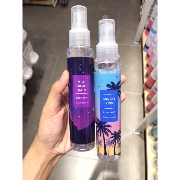 BODY MIST MINISO 100ml SUNSET KISS FLORAL GARDEN JUNGLE PARADISE