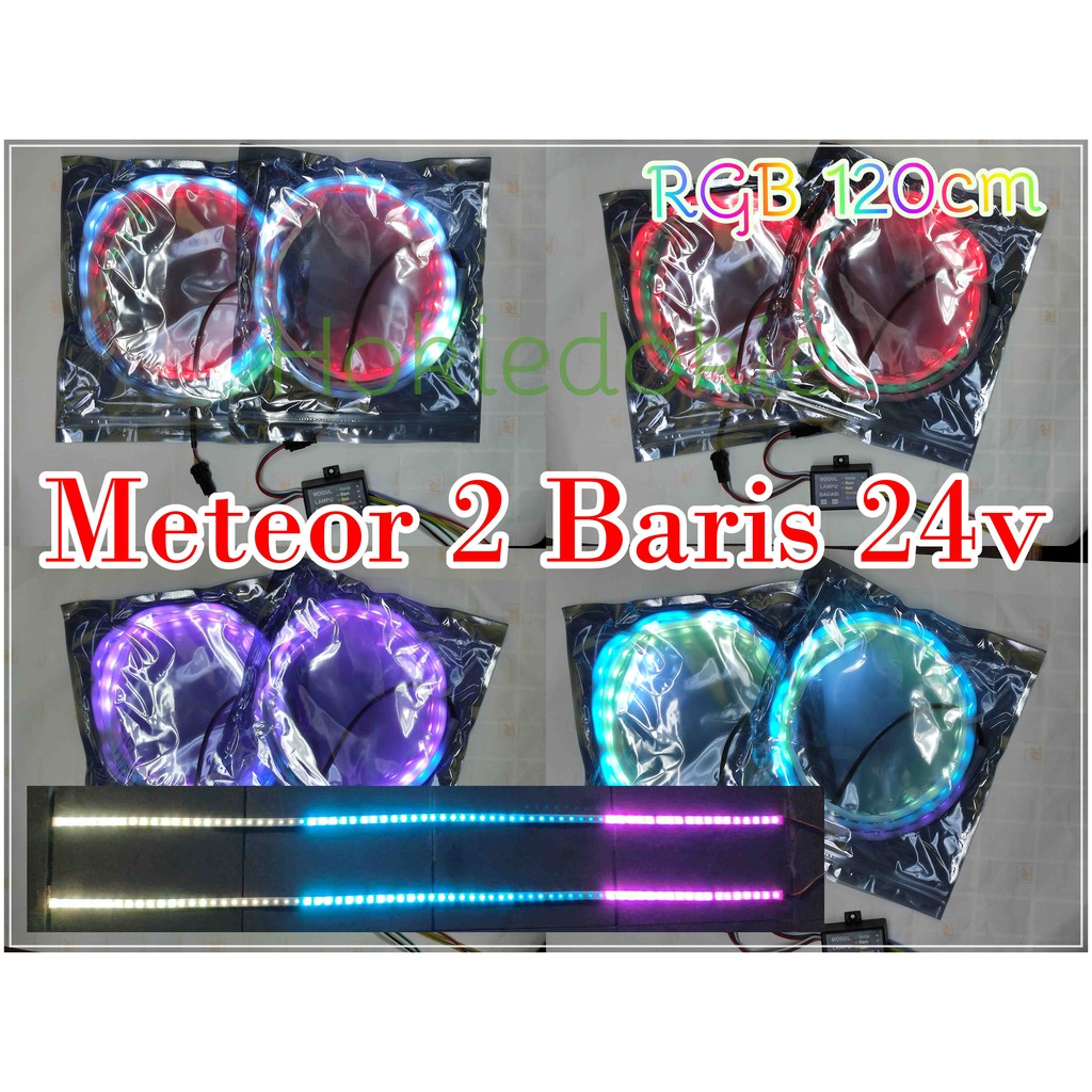 Led RGB 1.2m 120cm Meter Multi Mode Tail Lamp 2 Baris 12v 24v bus