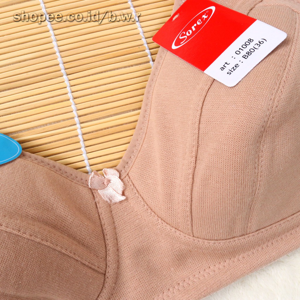 Bra Sorex 01008 Big Cup / Sorex Bra 01008 Basic Busa Tipis Tanpa Kawat Kait 3 | Bwr