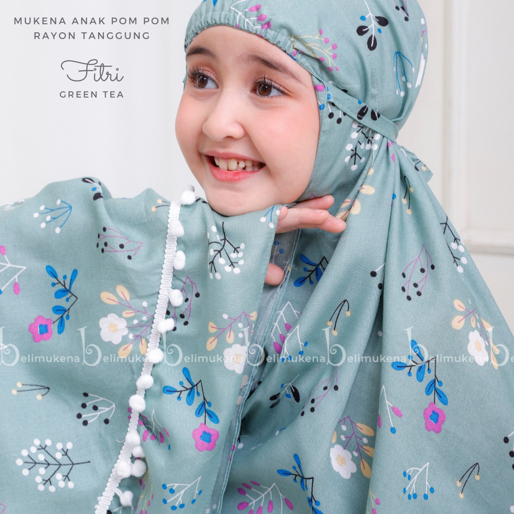 Mukena Anak Pom Pom Rayon Tanggung Fitri