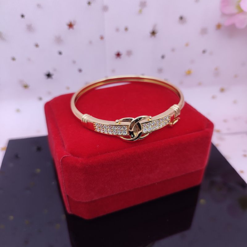 Gelang Bangkok Chanel lapis emas anti karat yaxiya