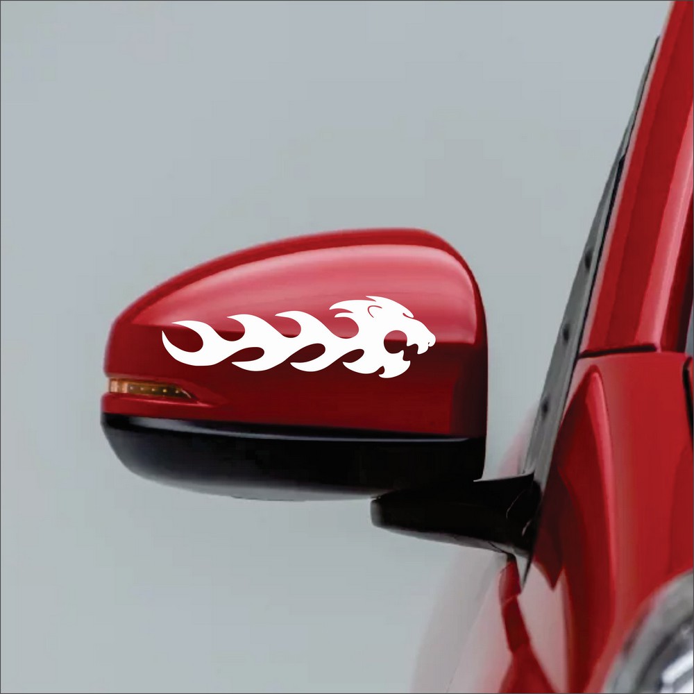 Stiker - Cutting Stiker Spion Mobil Motif Singa Api