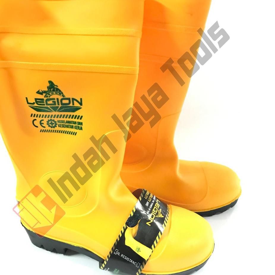 yellow work boots