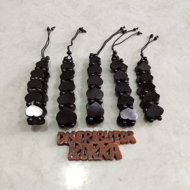 ( SUPER MURAH ) Grosir 5 pcs gelang Kokka kaukah kaokah fukakah koka love full hitam