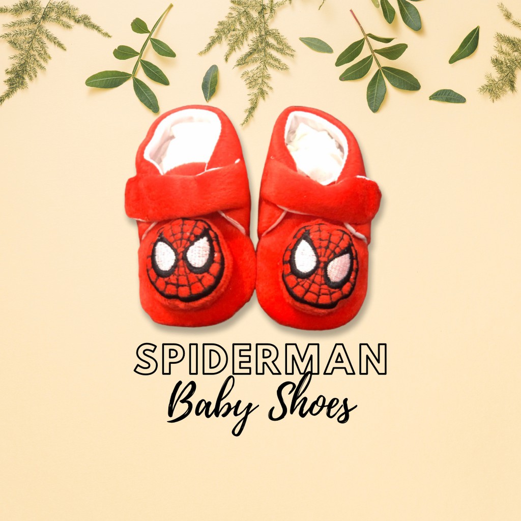 Sepatu Bayi Handmade 6-13 bln Anti Slip Prewalker Unisex Doraemon Ironmen Spidermen Keropi