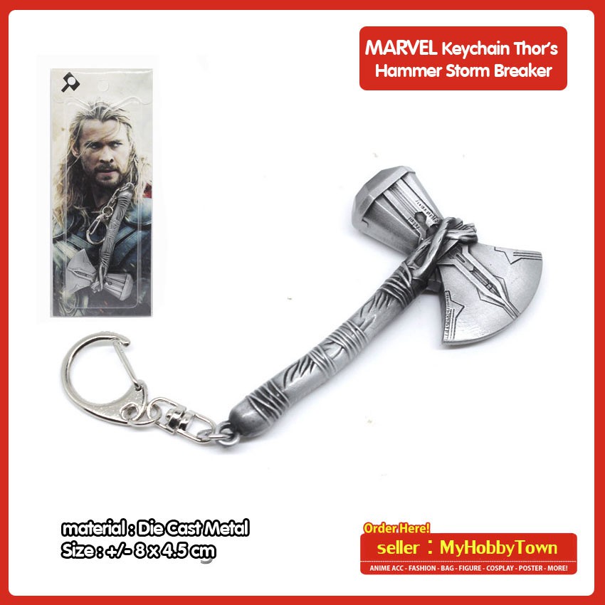 Gantungan Kunci Marvel : Palu Thor Stormbreaker