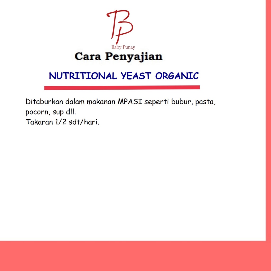 Nutritional Yeast Organic MPASI Bayi | Tambahan Gizi Untuk MPASI Bayi Rasa Keju