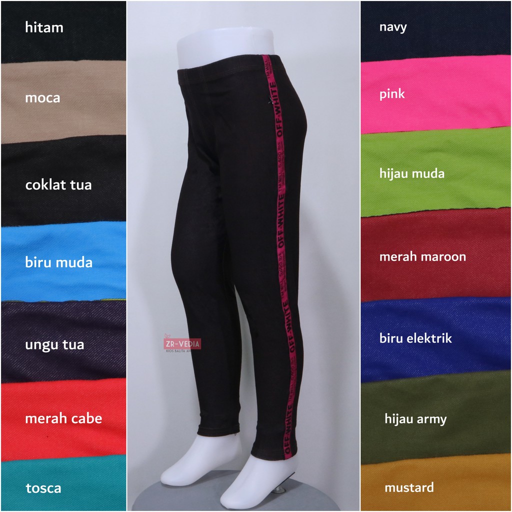 Jegging LIST Uk. 3-4 Tahun / Legging Jeans Stripe Anak  Celana Panjang Polos Denim Import Murah