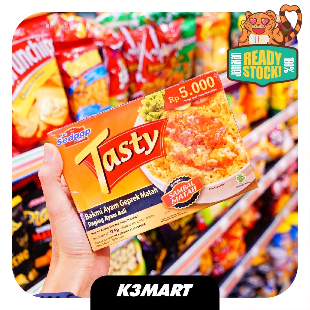 

Mie Sedaap Tasty Bakmi Ayam Geprek Matah 124gr