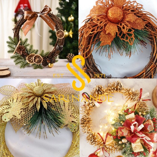 Hiasan pintu rumah natal / Gantungan pintu rumah natal / Gantungan pohon natal