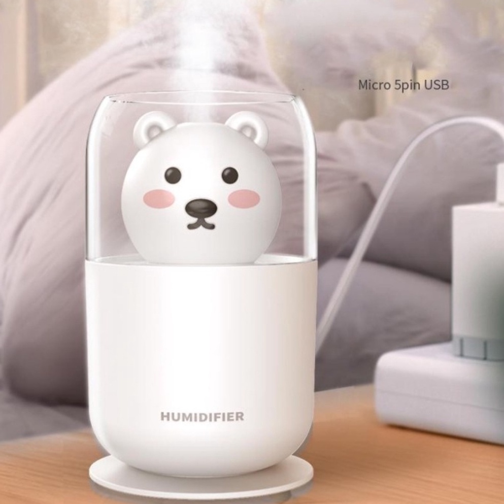 Y06 Humidifier Diffuser Aromaterapi Motif Beruang With LED Night 300ML