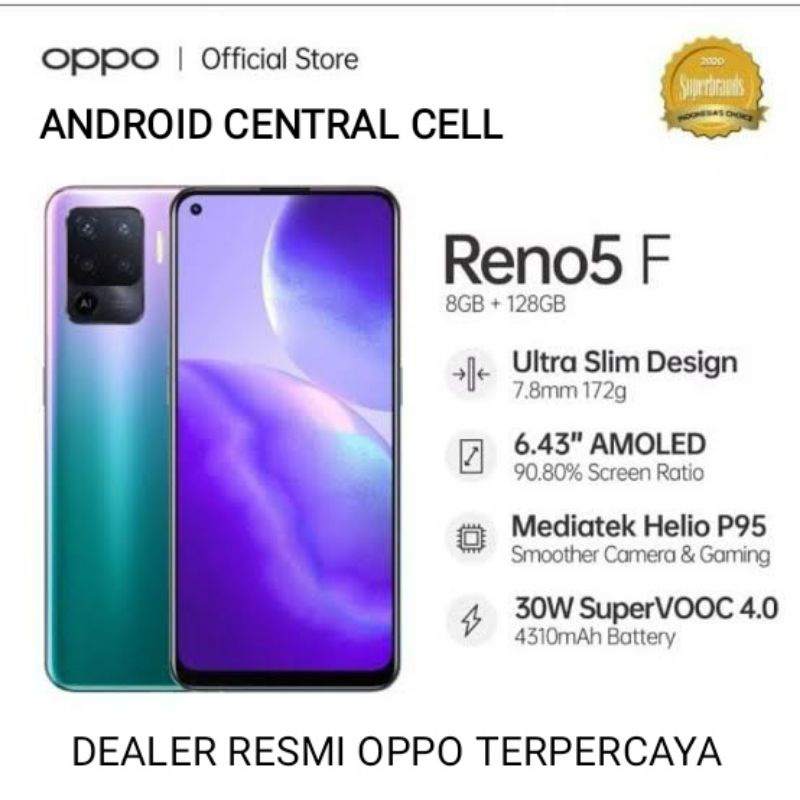 HP OPPO RENO 5F, RAM 8/128GB