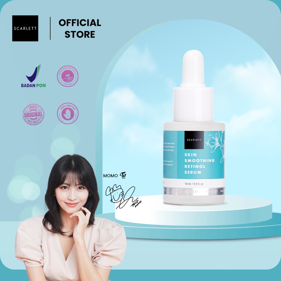 Scarlett Whitening Skin Smoothing Retinol Serum Regenerasi Kulit 15Ml