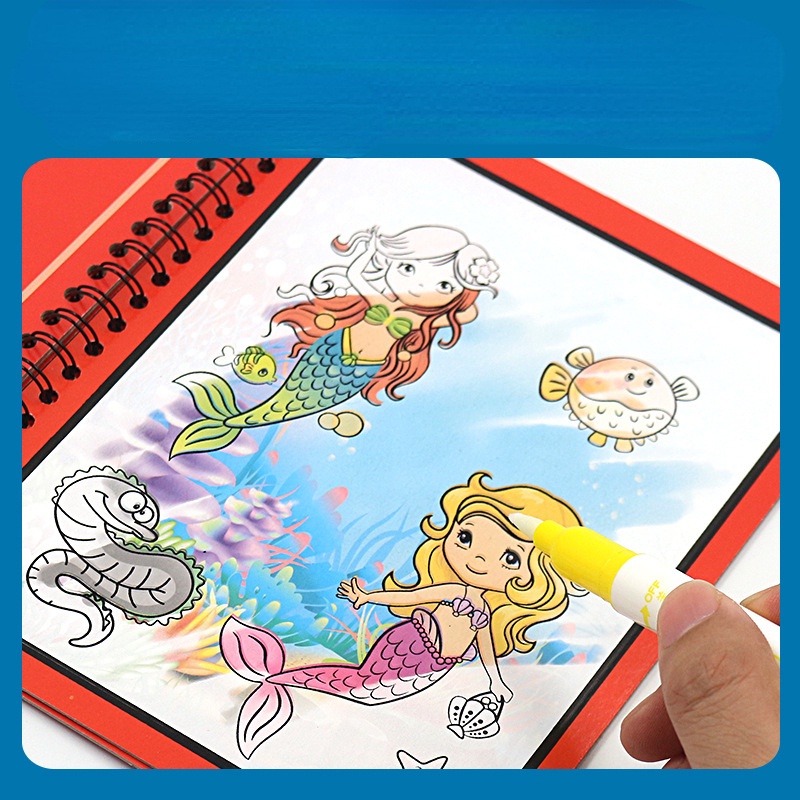 Buku Mewarnai Handmade Dengan Pena Air Ajaib Untuk Anak Tk