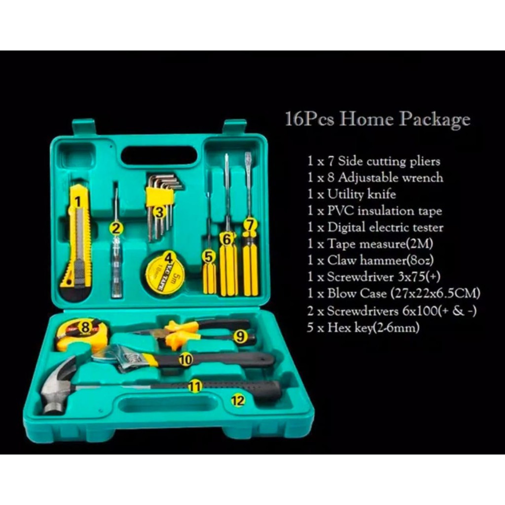 Alat Tukang Perkakas Repairing Tool Set 16 in 1 - tool set /tools set