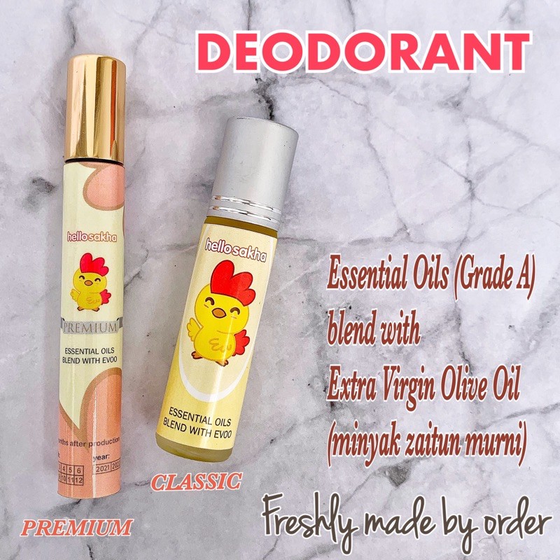 DEODORANT Essential Oil + Evoo / minyak zaitun / obat herbal alami penghilang bau badan tak sedap