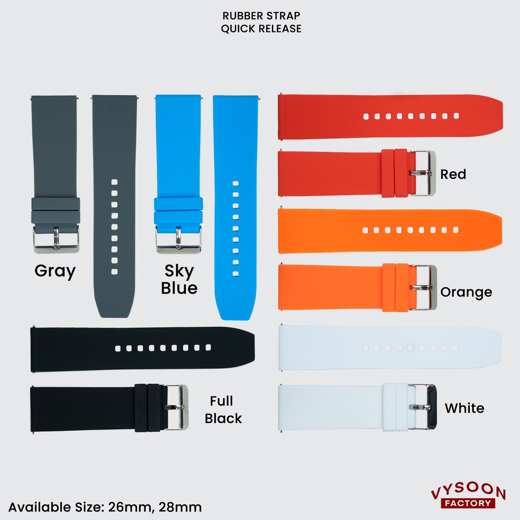 Strap Rubber Tali Jam Tangan Karet 26mm 28mm Seven Friday AC EXP