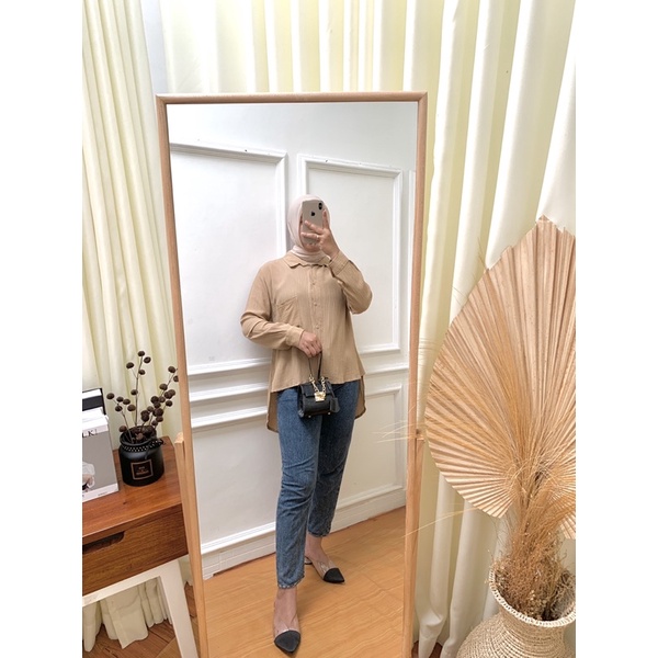 MOZELLA BLOUSE CRINCLE // BLOUSE MOZZA STANDART // BASIC TOP WANITA