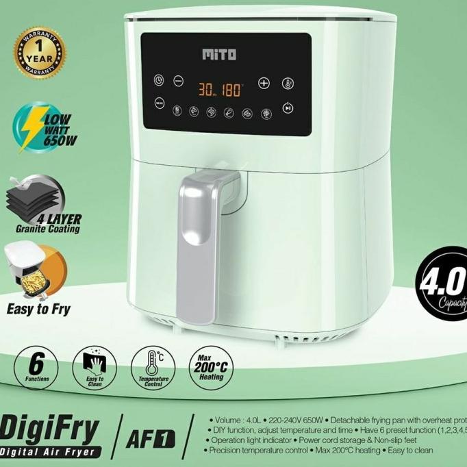 mito air fryer mitochiba air fryer stok melimpah