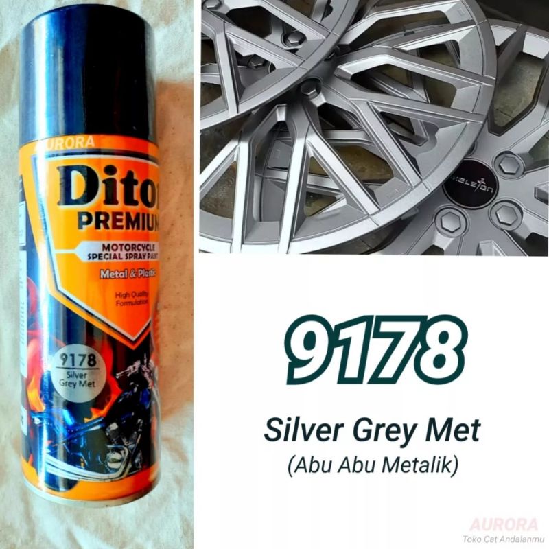 Diton Premium Silver Grey Met 9178 Silfer Abuabu Abu Abu Metalik Metallic Metalic