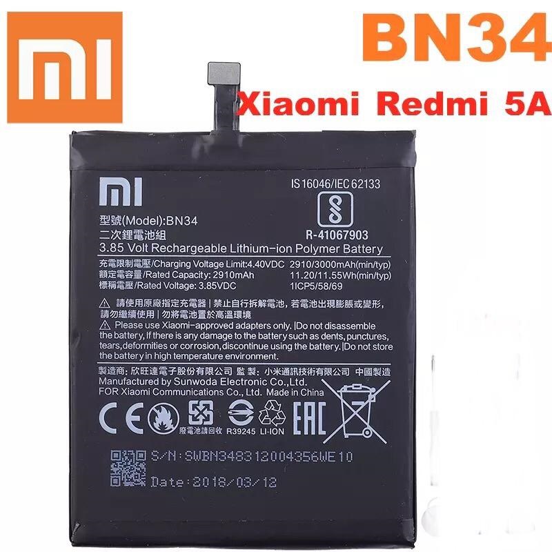 Baterai Xiaomi BN-34 / Batre ORI Xiaomi Redmi 5A / bn34