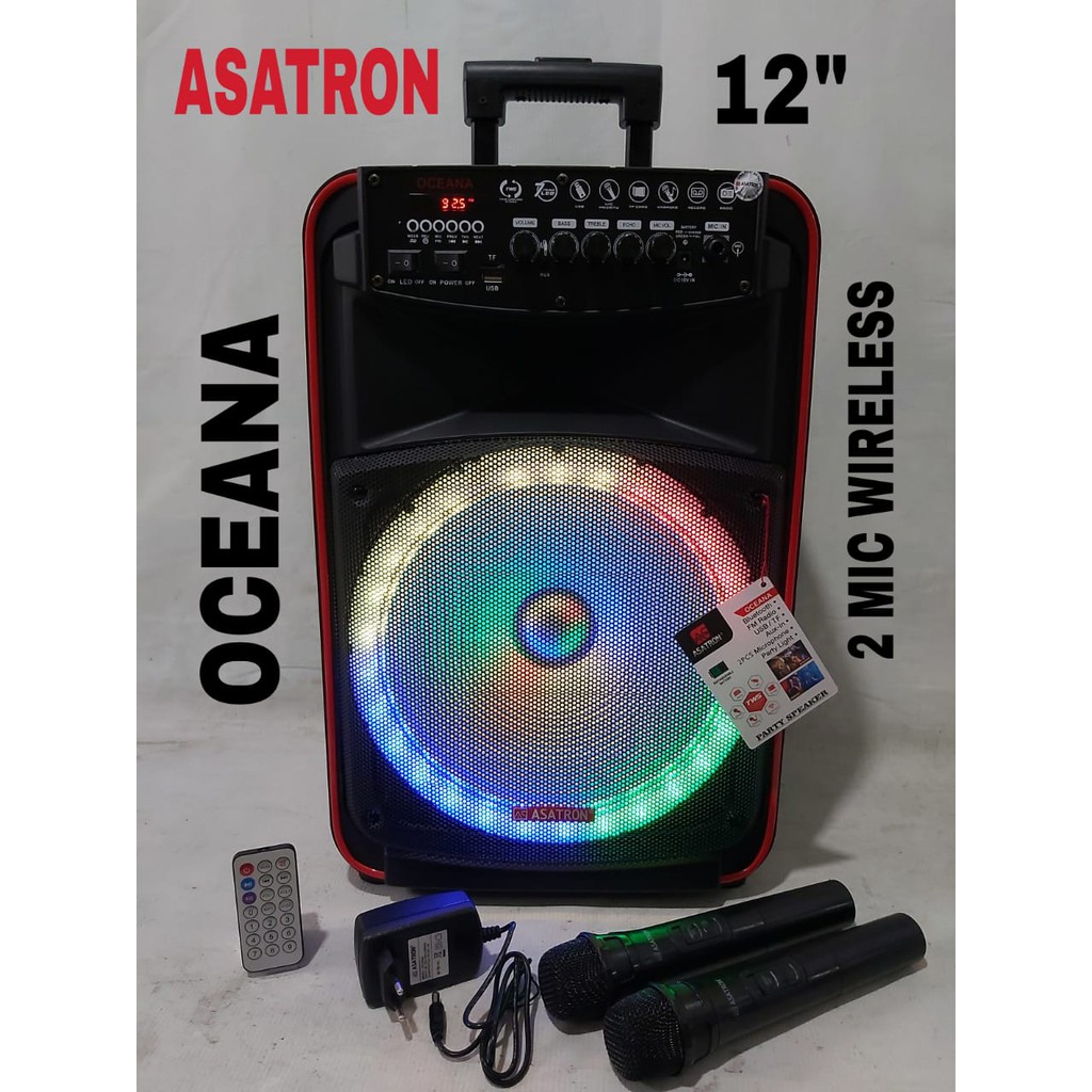 Speaker Portable Meeting Asatron Oceana 12inchi 12 inch 12 in Bluetooth