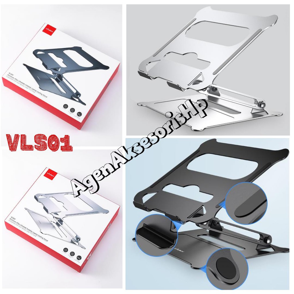 VIVAN VLS01 Aluminum Alloy Liftable &amp; Foldable Laptop Cooling Stand Adjustable Angel