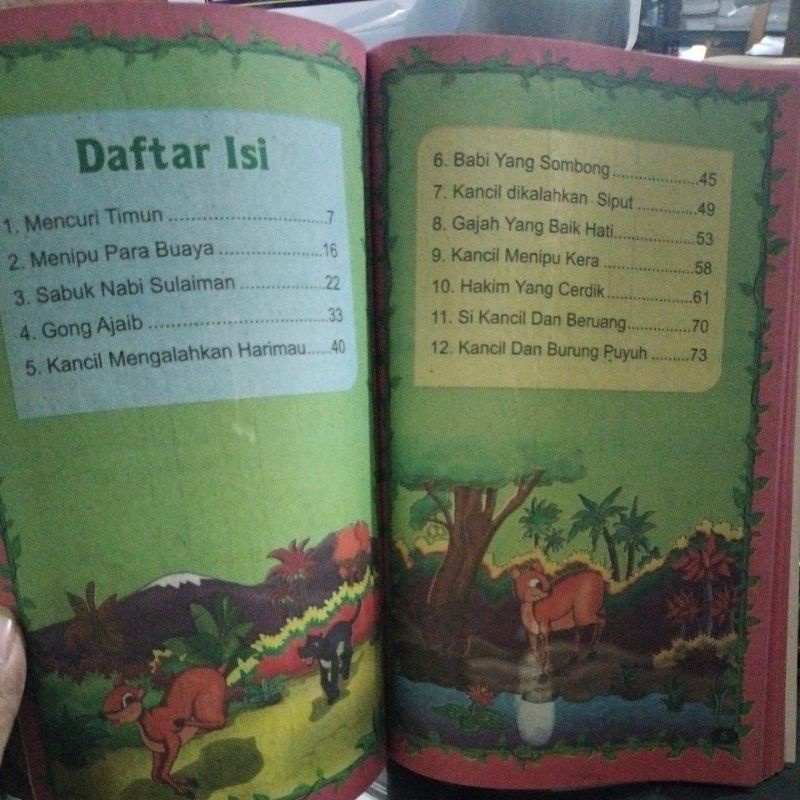 buku kumpulan dongeng si kancil  128 halaman (15×25cm)