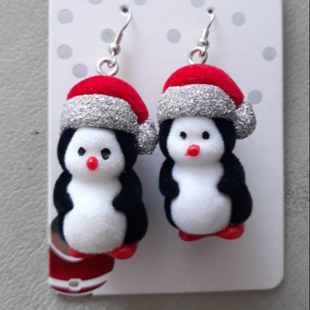 Lovisa Penguin Christmas Natal Earrings Piercing Aksesoris Perhiasan Anting