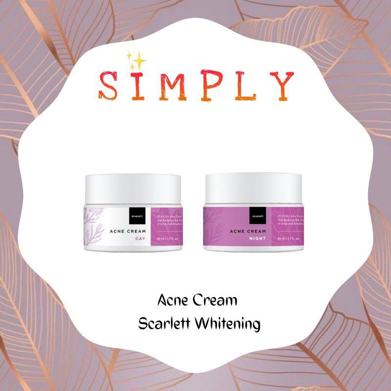 Original Cream Scarlett Bright &amp; Acne Cream/Scarlett Whitening Cream Brightly and Acne