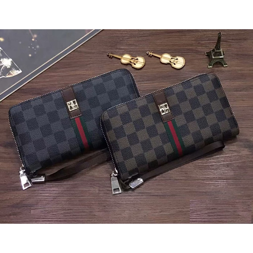 BQ 3248 RISCE DOMPET PANJANG IMPORT WANITA CEWEK PEREMPUAN JAKARTA BATAM MOTIF KOTAK LT 1585