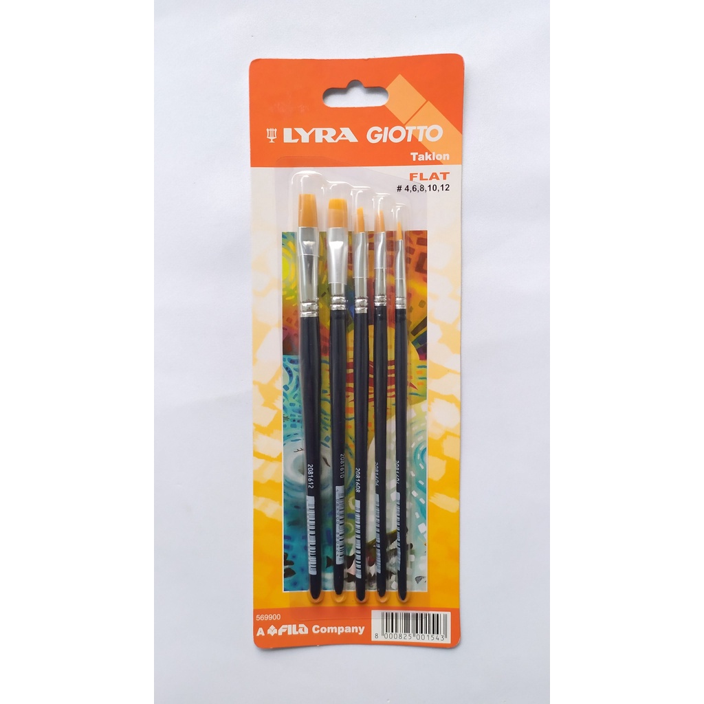 

Kuas Lukis Lyra Giotto FLAT Art Brush SET 4 6 8 10 12 Murah [INSHOP]