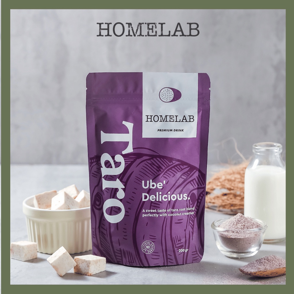 

Homelab Bubuk Minuman Taro / Ube Latte Premium Powder 200G