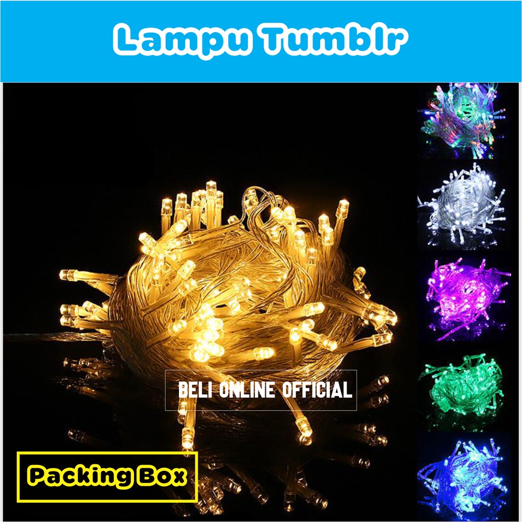 Lampu Tumblr Warna Warni Led Hias Kamar Dinding 10 Meter Lampu Tidur Tumbler