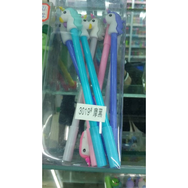 

tulis-alat-paket- pen gel pulpen gel unik unicorn kuda pony -paket-alat-tulis.