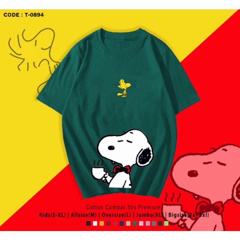 KAOS SNOPPY KATUN/T-SHIRT SNOOPY COTTON PREMIUM