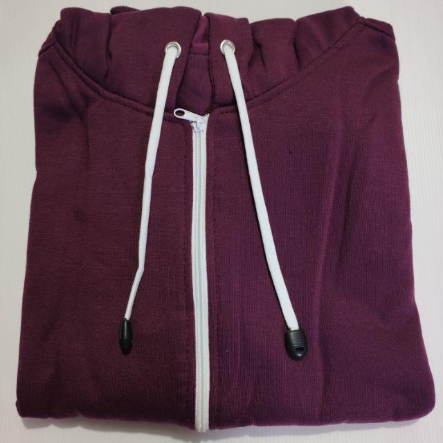 JAKET POLOS ROYAL HOODIE ZIPPER SIZE M-XXL FOTO KE 1 (PRIA & WANITA)-BURGUNDY