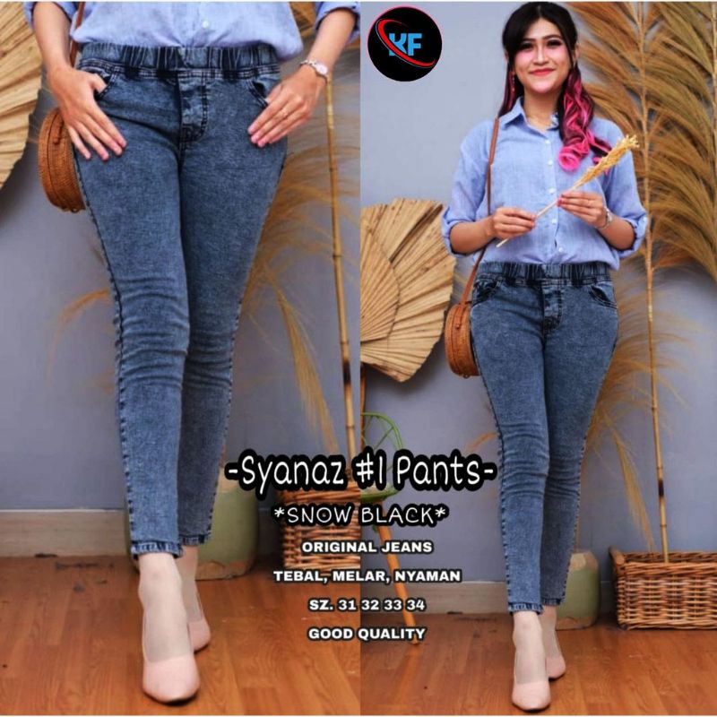 SYANAZ PANTS LEGGING JEANS SNOW SKINNY FULL KARET